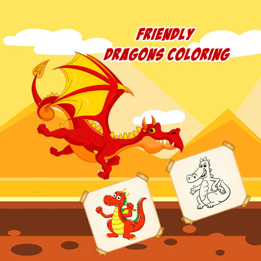Friendly Dragons Coloring | Free Play and Download | H5gamestreet.com